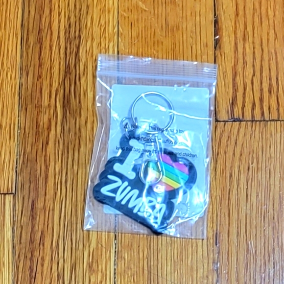 Zumba Rainbow Pride I love Zumba Multicolored Keychain - Picture 3 of 3